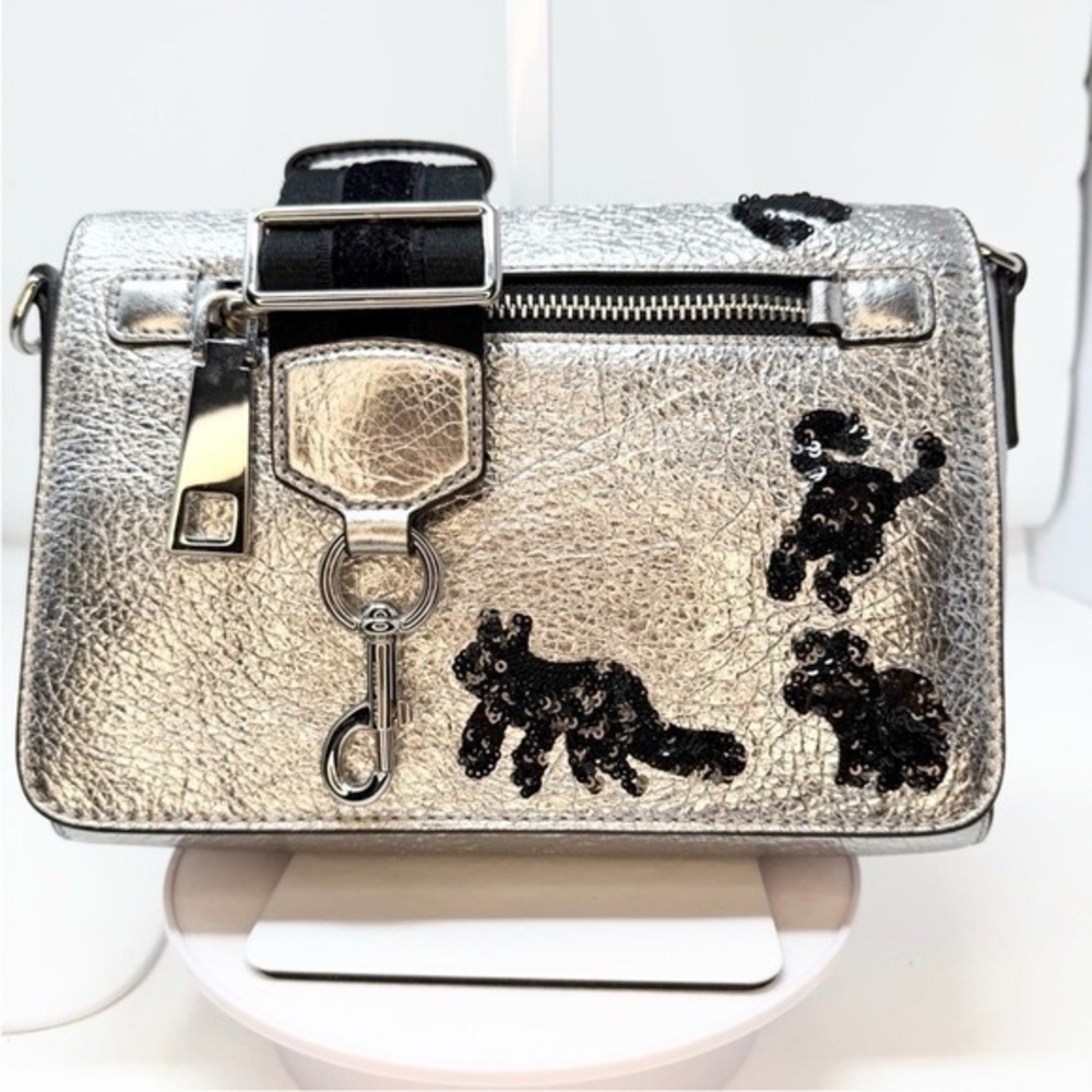 Marc Jacobs Vintage 2016 Runway Metallic Gotham Sequin Animals Crossbody - Picture 9 of 17